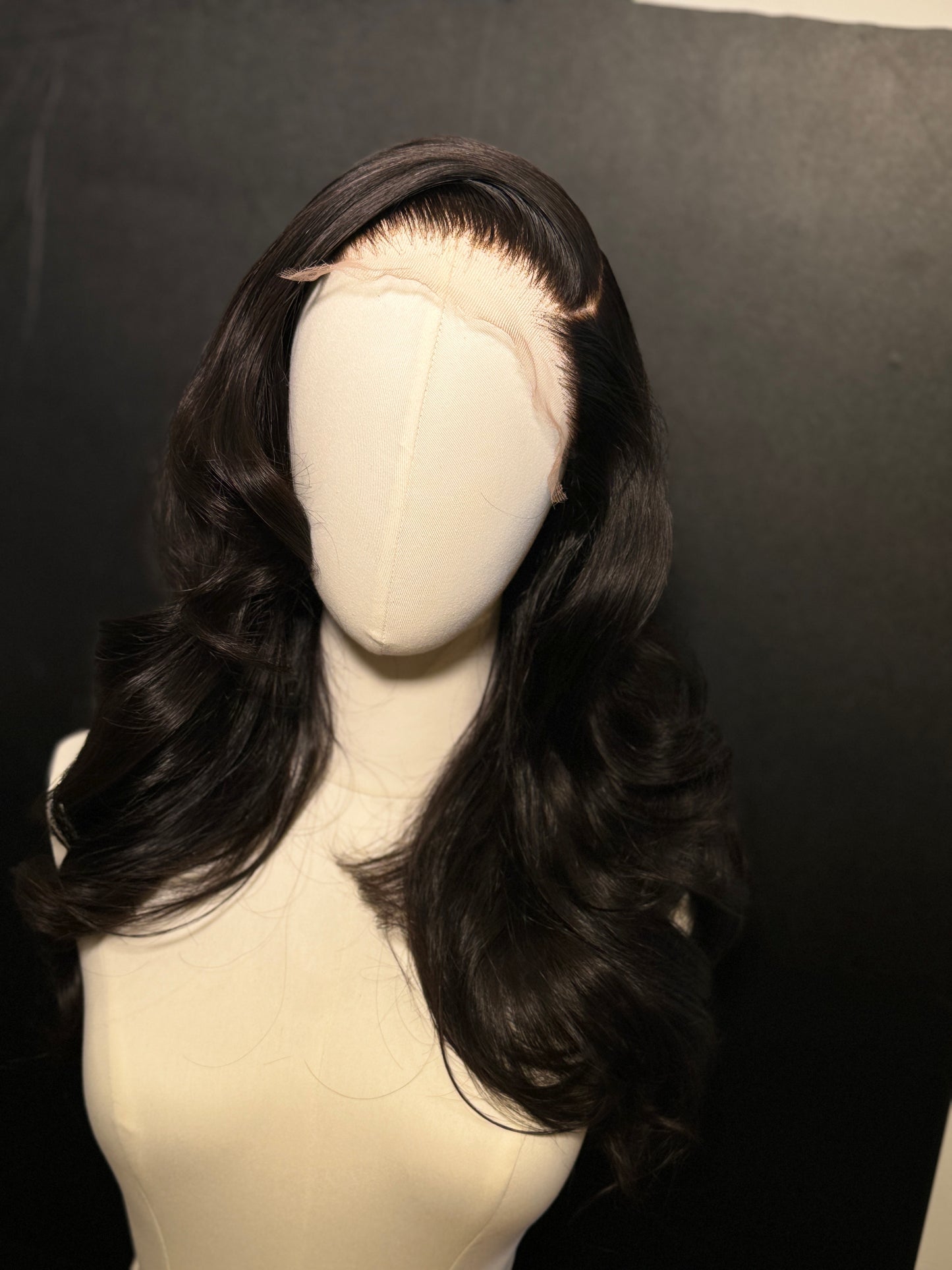 CC SIDE PART Curled Glueless Wig