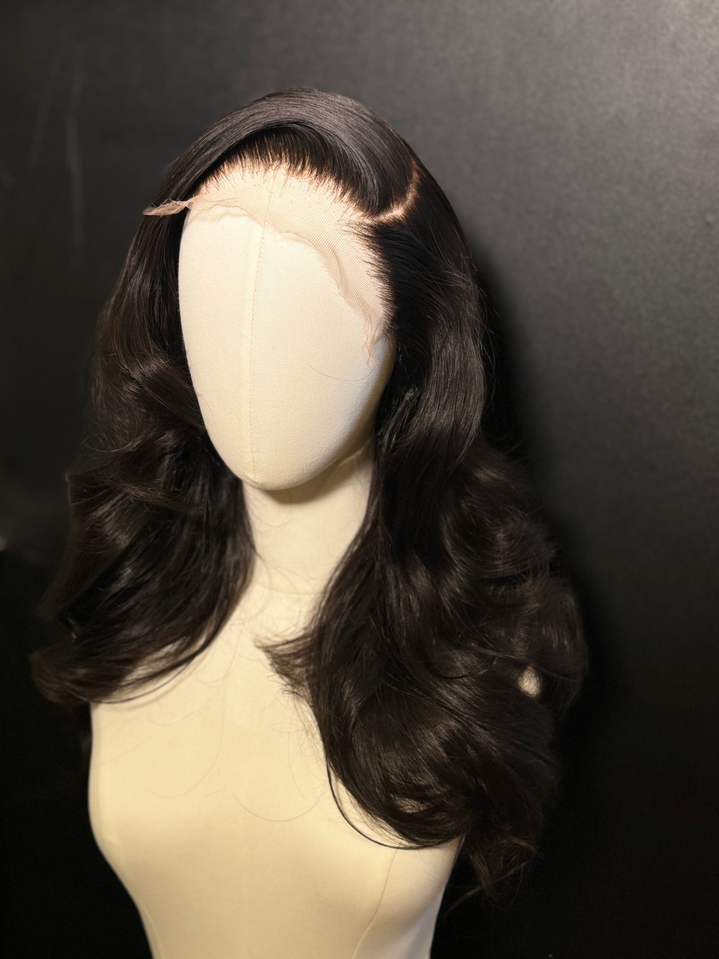 CC SIDE PART Curled Glueless Wig