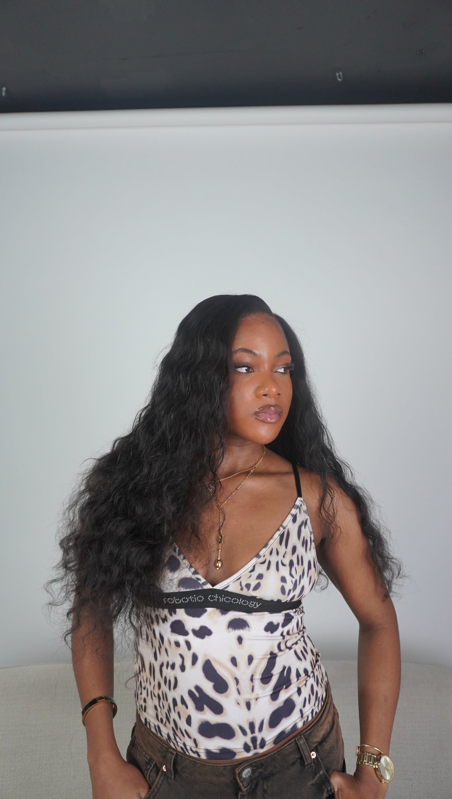 Waterwave HD Lace Glueless Curly Closure Wig